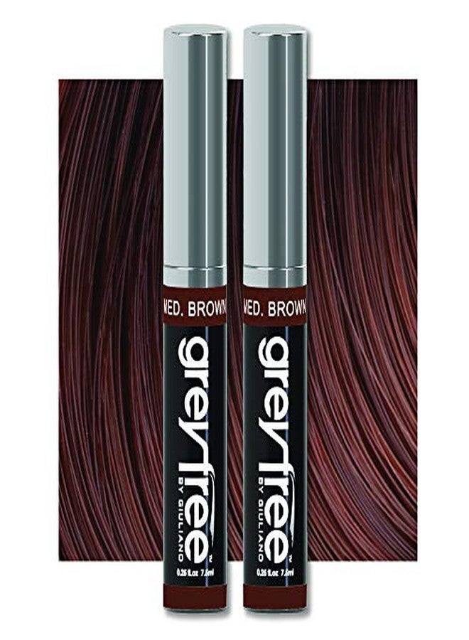 Greyfree Root touch up, temporary hair color to cover gray hairlines, eyebrows, Mustache & Beards Greyfree 2 PACK (MEDIUM BROWN) - Image 1